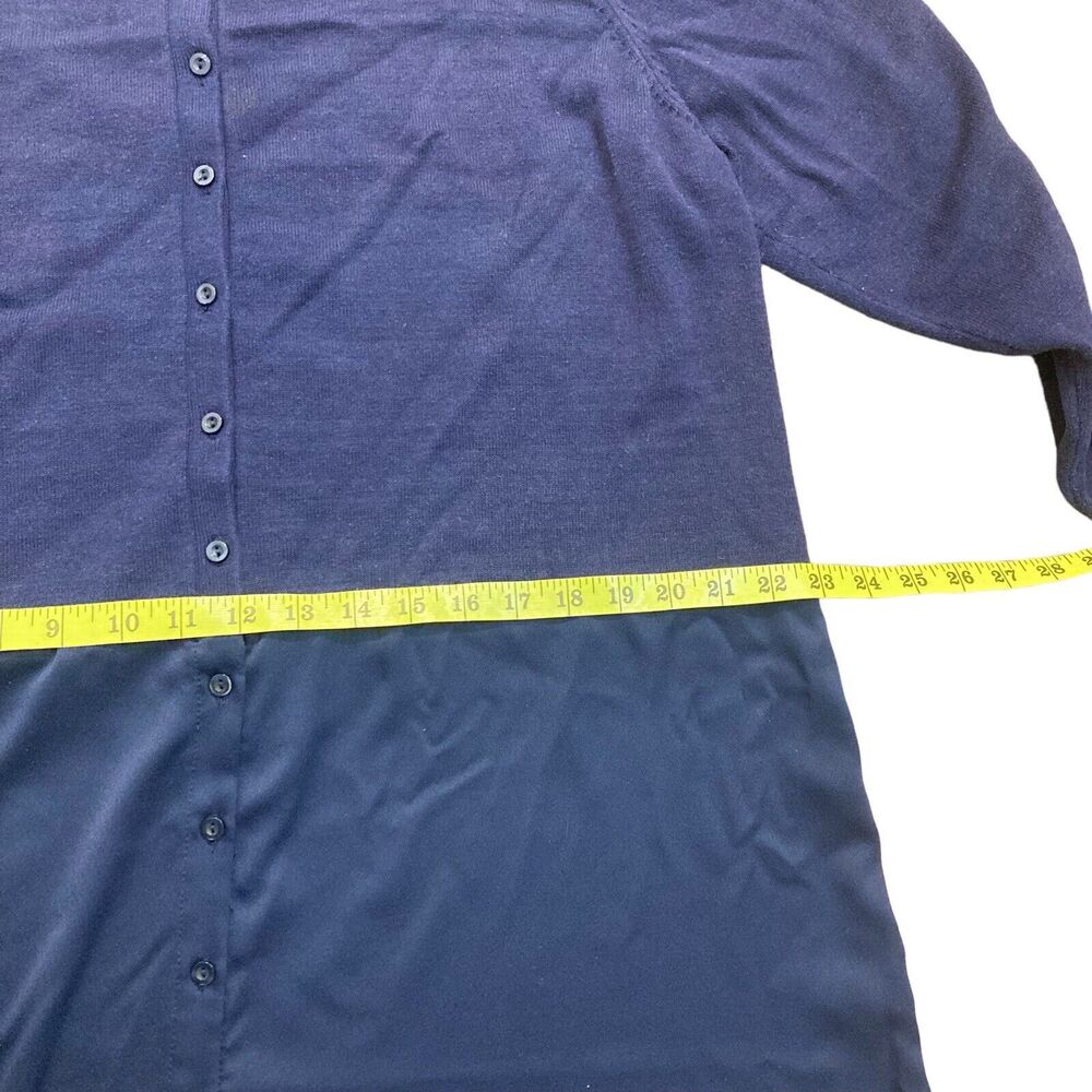 Soft Surroundings Deep Blue Button-Up Cardigan - Picture 7 of 9